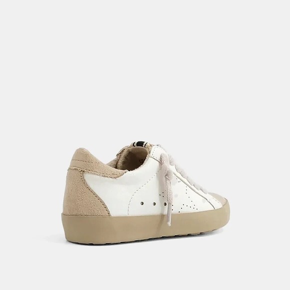 NIB "SHU SHOP" SHOE MIA SNEAKER TODDLER 12 LACES IVORY/BEIGE STAR MSRP $69.90 - Picture 4 of 5